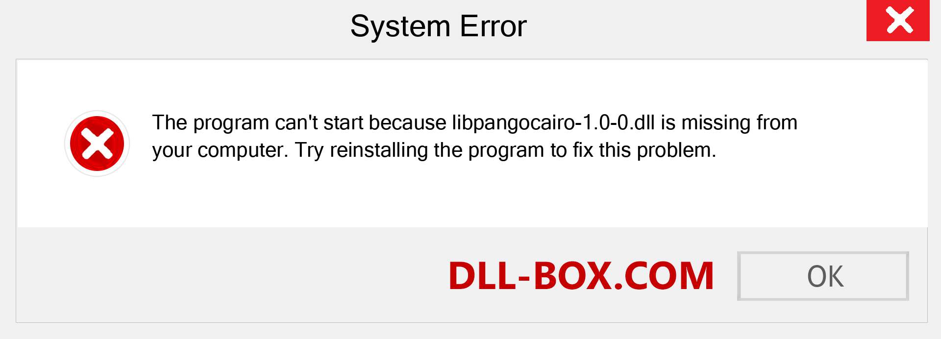  libpangocairo-1.0-0.dll file is missing?. Download for Windows 7, 8, 10 - Fix  libpangocairo-1.0-0 dll Missing Error on Windows, photos, images